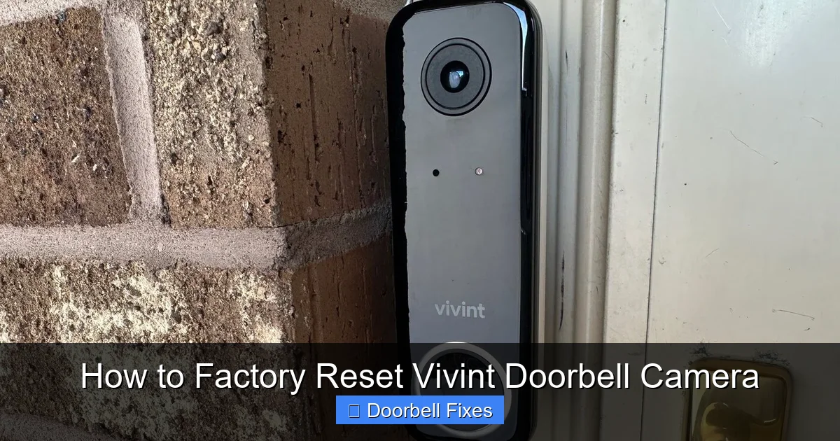 How to Factory Reset Vivint Doorbell Camera
