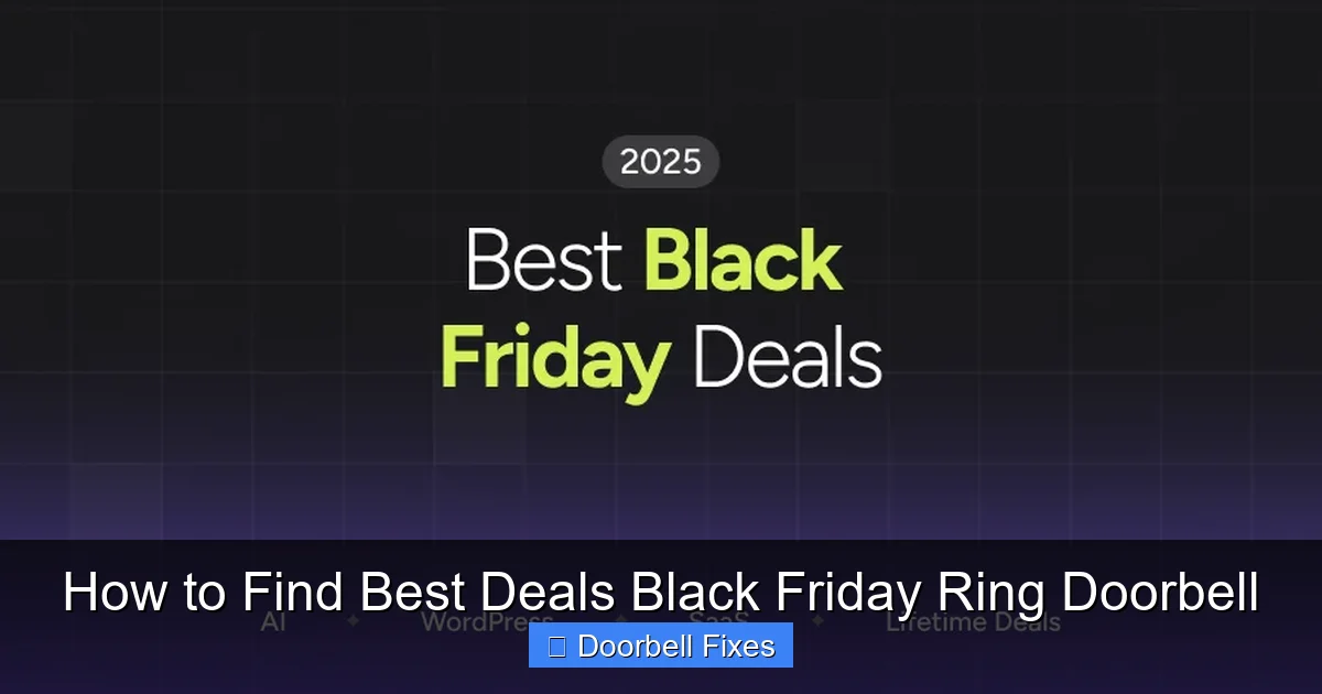 How to Find Best Deals Black Friday Ring Doorbell