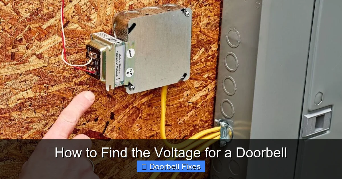 How to Find the Voltage for a Doorbell