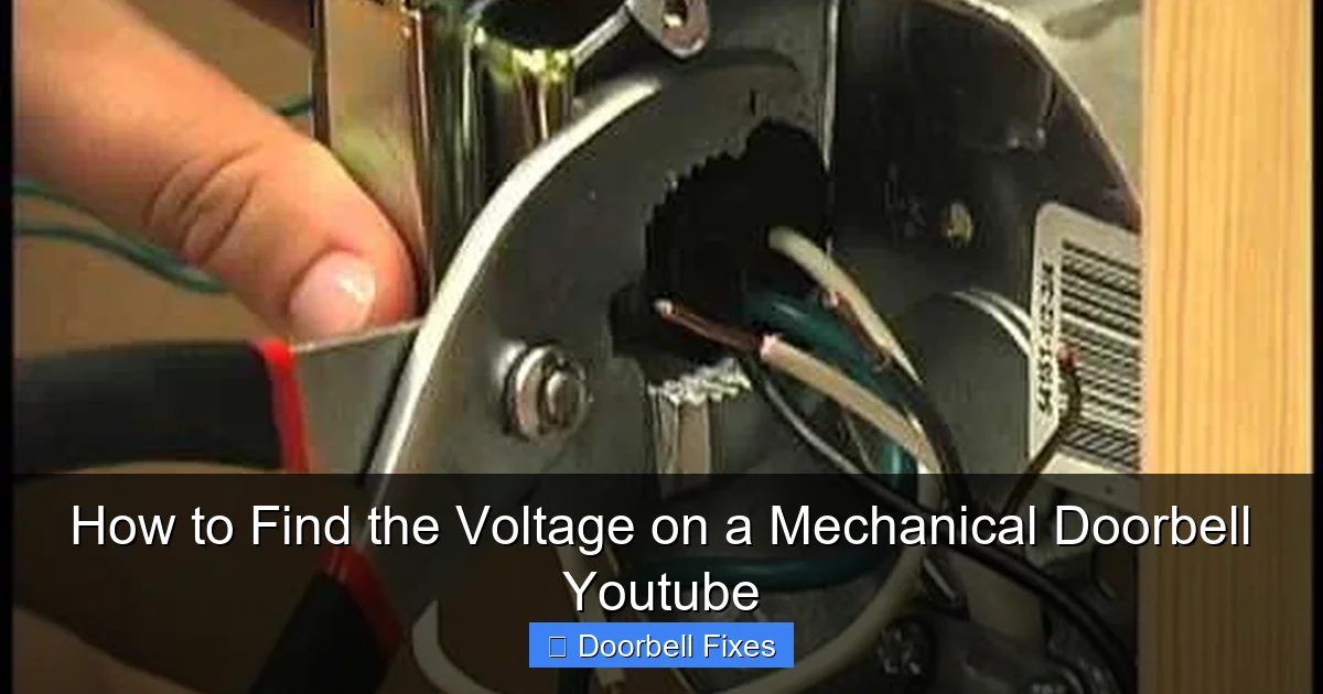 How to Find the Voltage on a Mechanical Doorbell Youtube