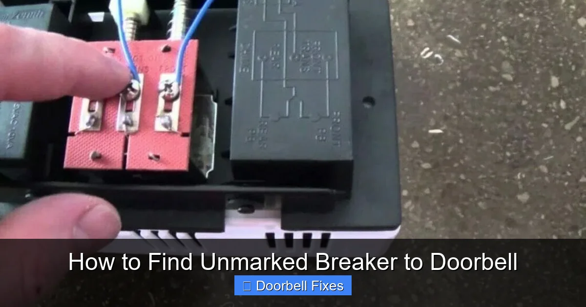 How to Find Unmarked Breaker to Doorbell