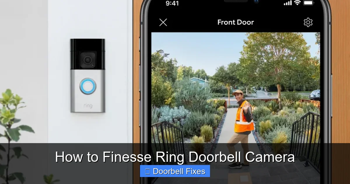 How to Finesse Ring Doorbell Camera