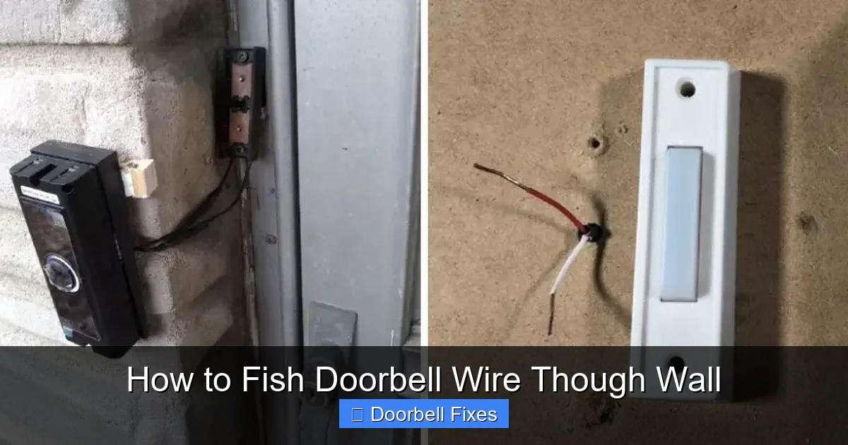 How to Fish Doorbell Wire Though Wall
