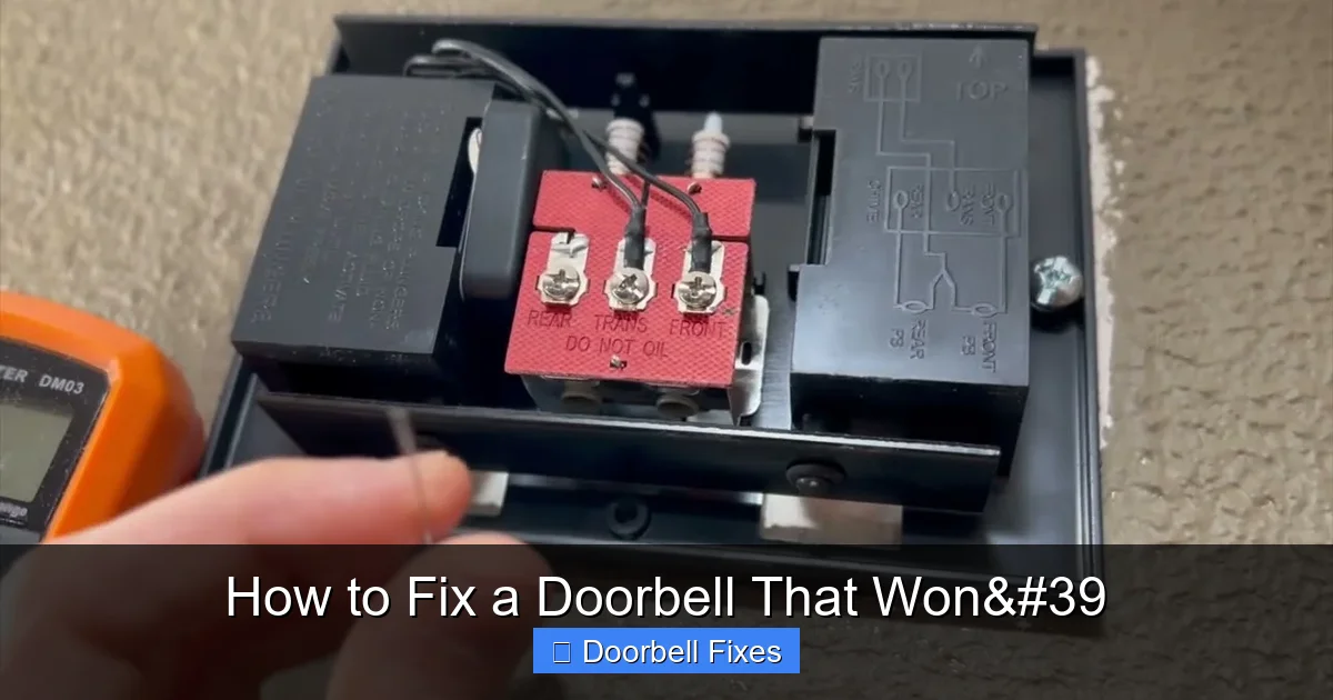 How to Fix a Doorbell That Won&#39