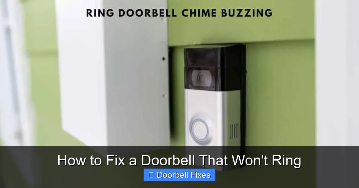 How to Fix a Doorbell That Won't Ring