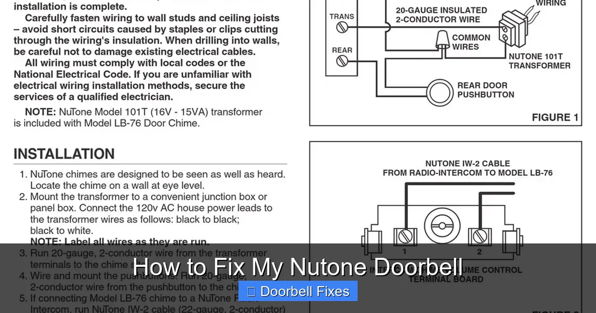 How to Fix My Nutone Doorbell