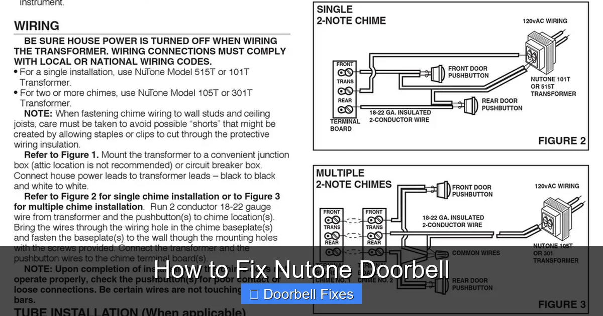 How to Fix Nutone Doorbell