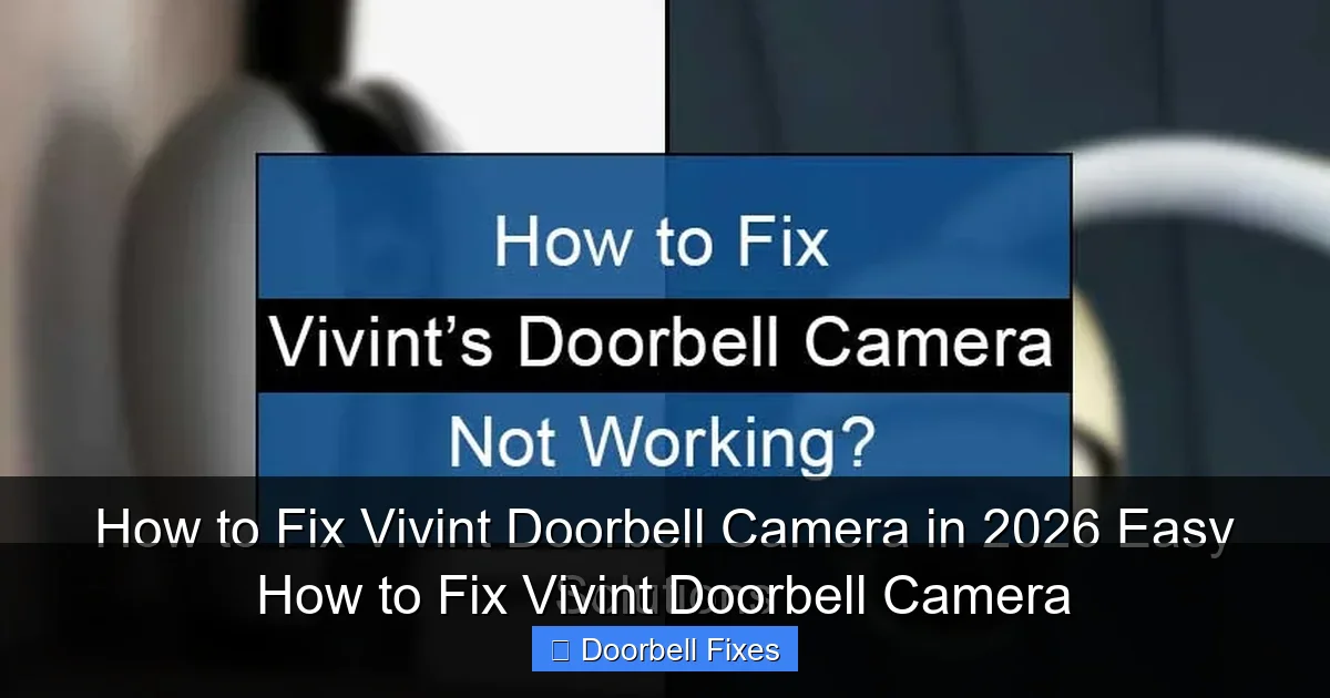 How to Fix Vivint Doorbell Camera