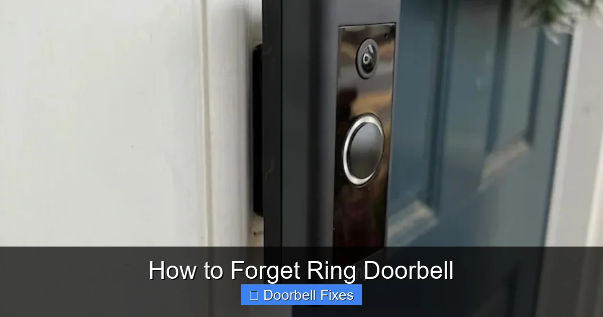 How to Forget Ring Doorbell