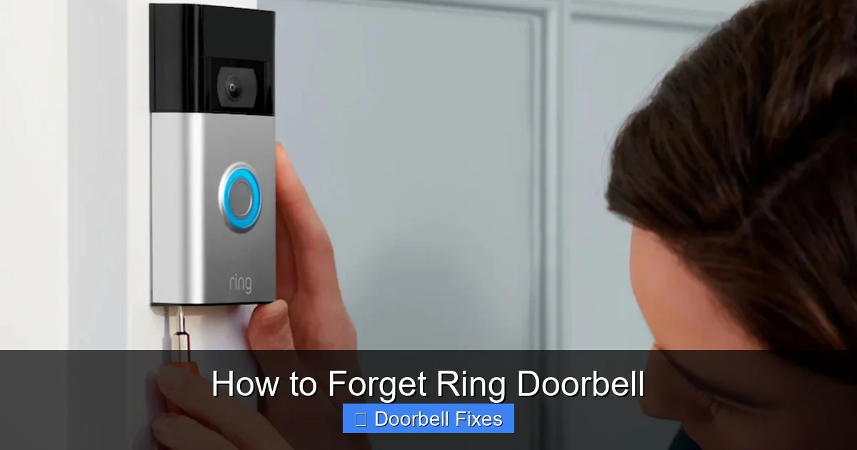 How to Forget Ring Doorbell