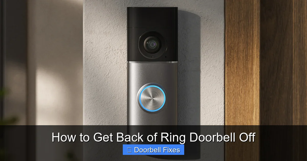 How to Get Back of Ring Doorbell Off