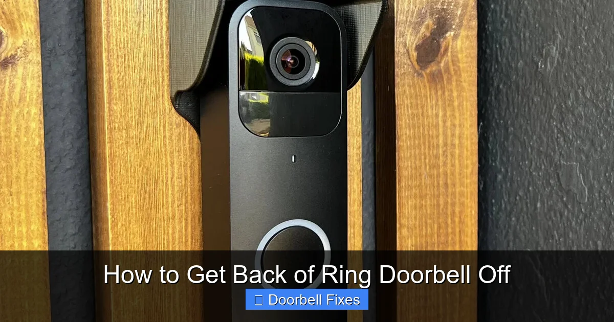 How to Get Back of Ring Doorbell Off