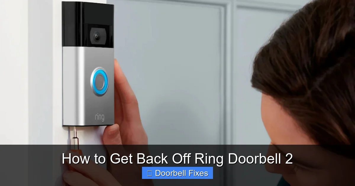 How to Get Back Off Ring Doorbell 2