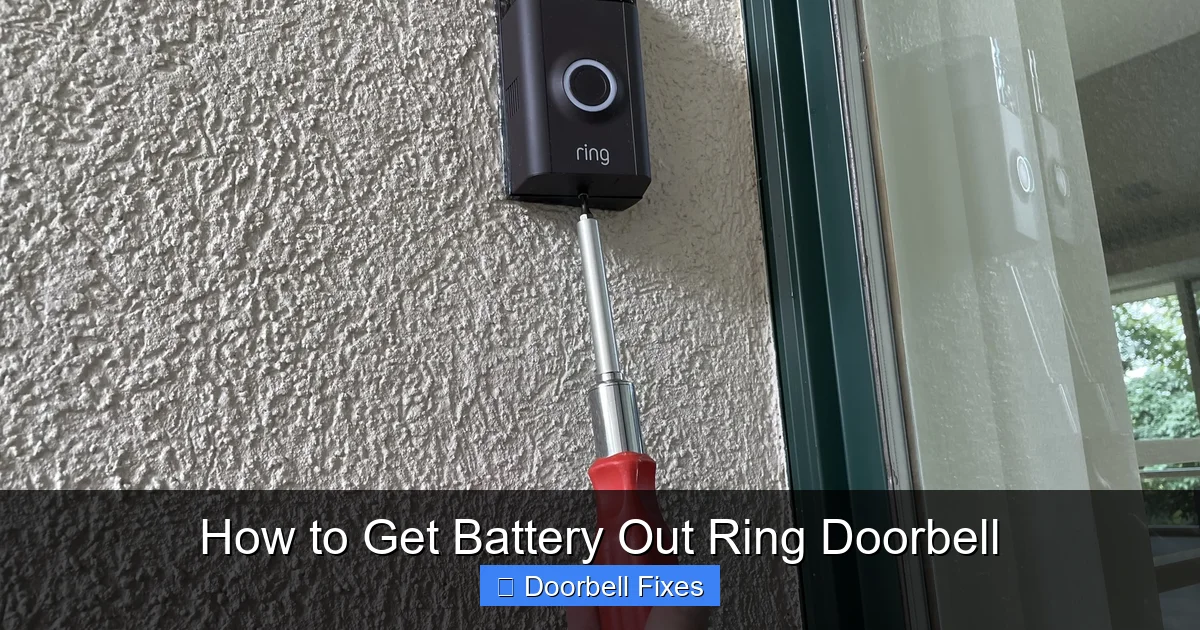 How to Get Battery Out Ring Doorbell