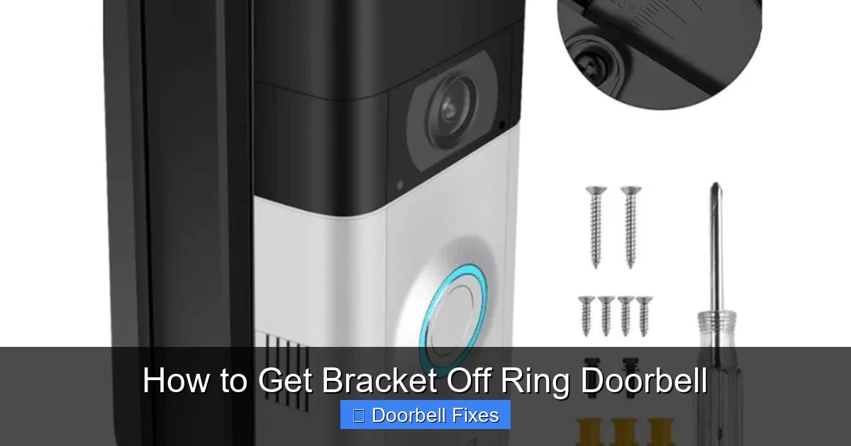 How to Get Bracket Off Ring Doorbell