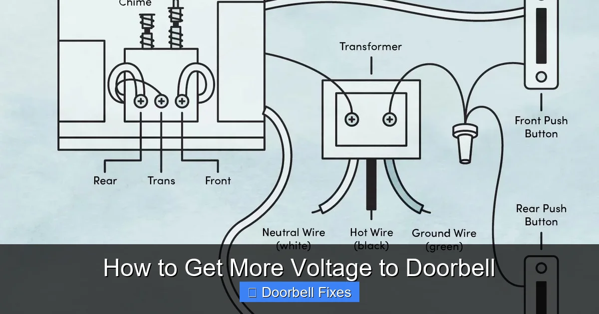 How to Get More Voltage to Doorbell