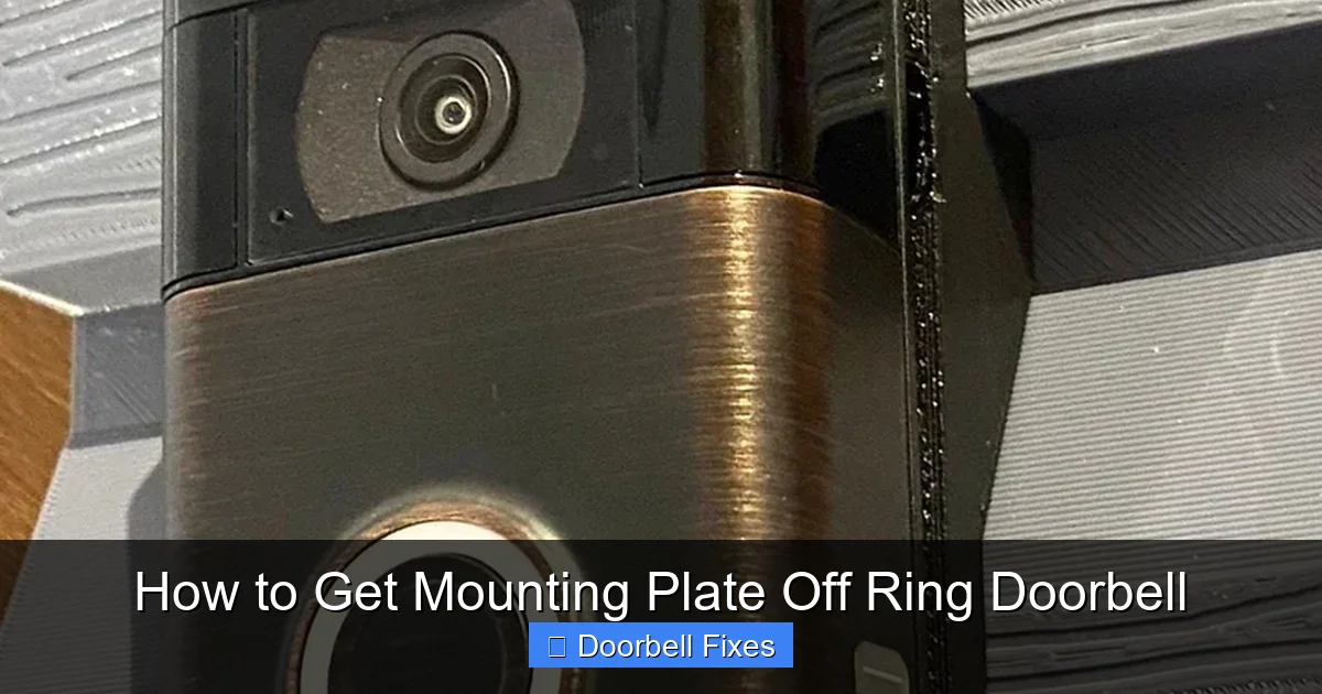 How to Get Mounting Plate Off Ring Doorbell