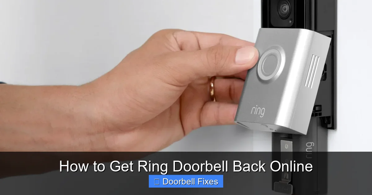 How to Get Ring Doorbell Back Online