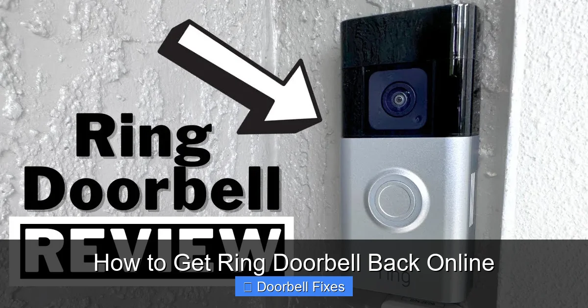 How to Get Ring Doorbell Back Online