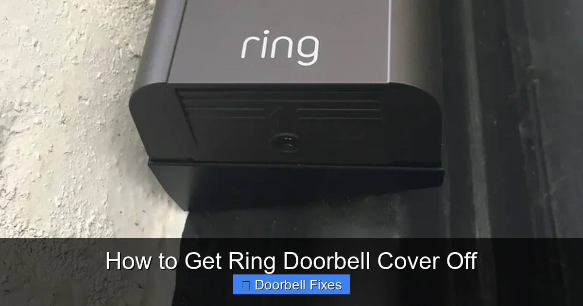 How to Get Ring Doorbell Cover Off