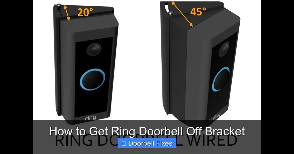 How to Get Ring Doorbell Off Bracket