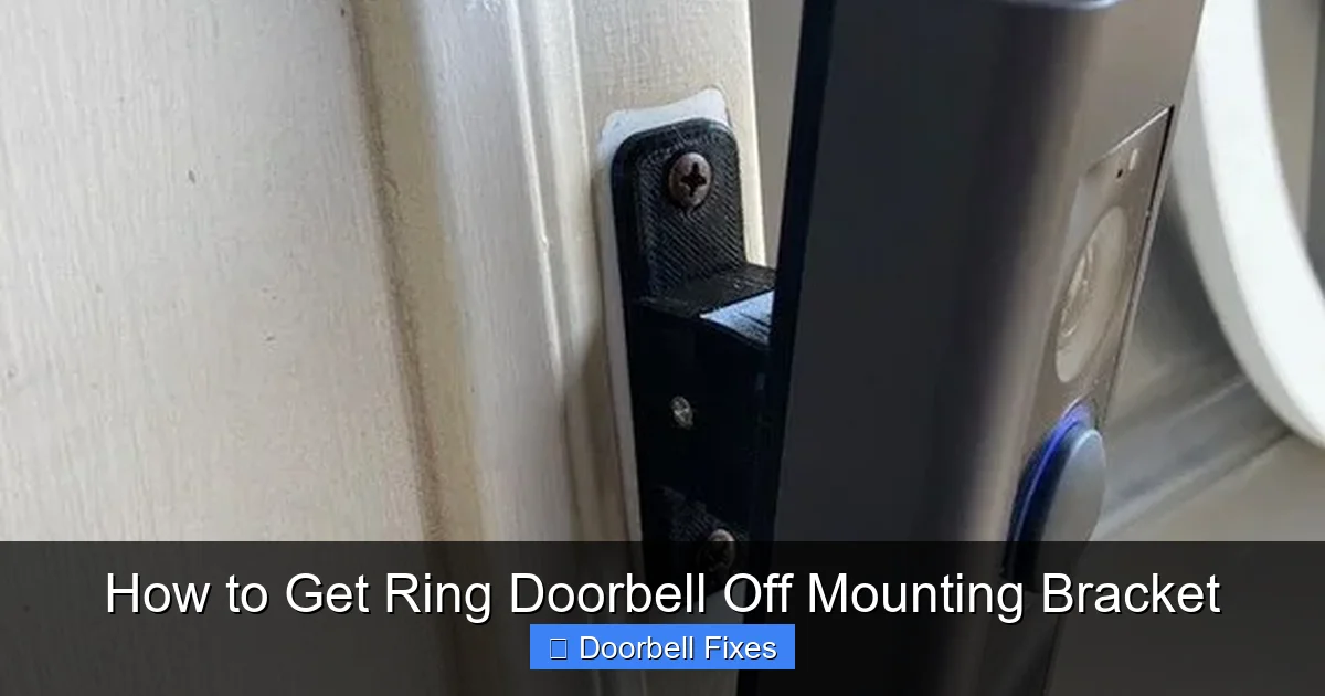 How to Get Ring Doorbell Off Mounting Bracket