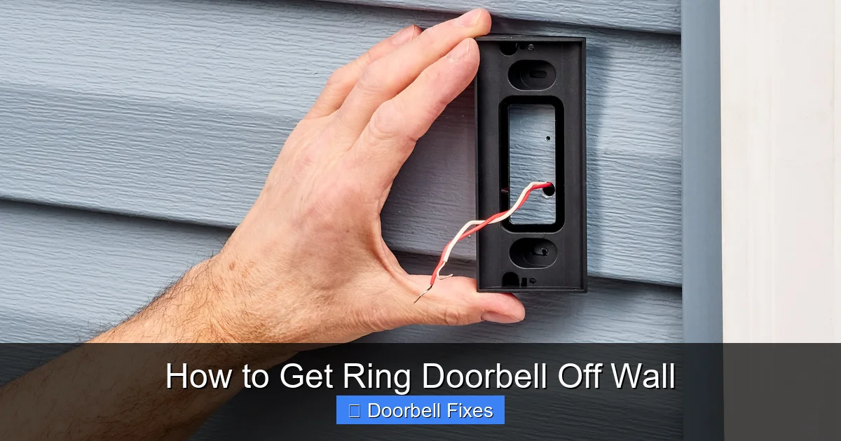 How to Get Ring Doorbell Off Wall