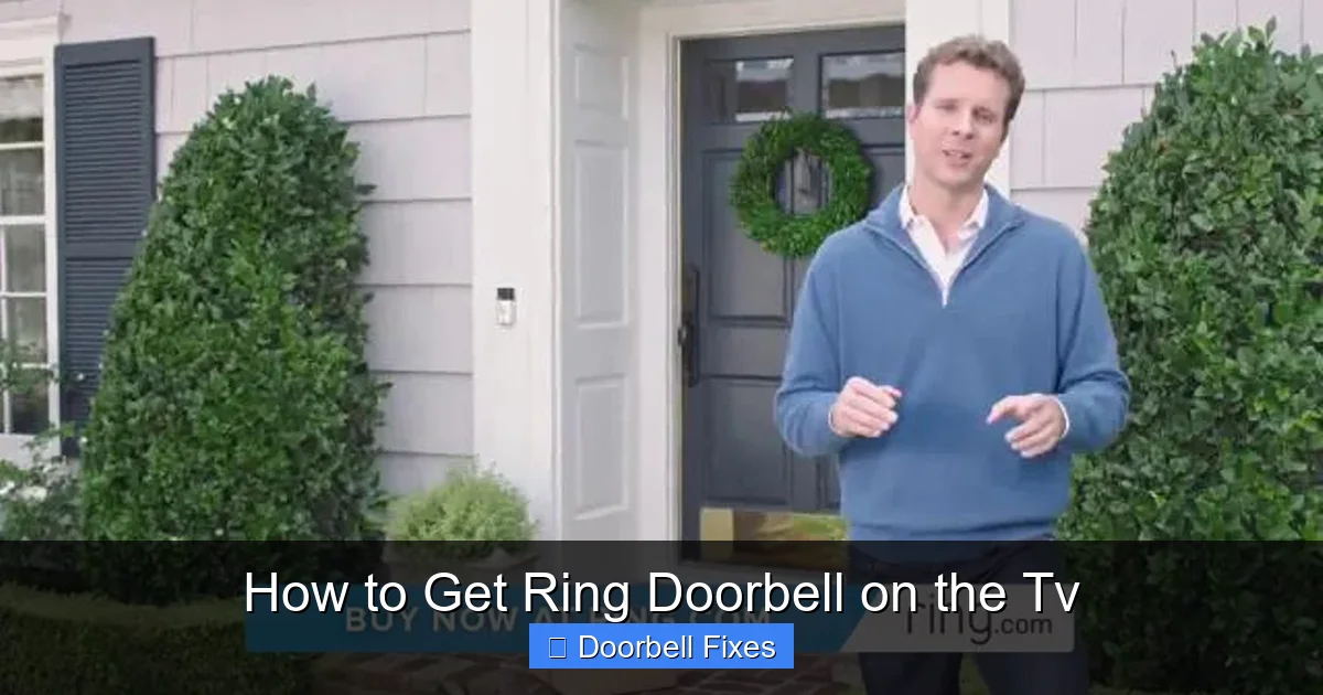 How to Get Ring Doorbell on the Tv