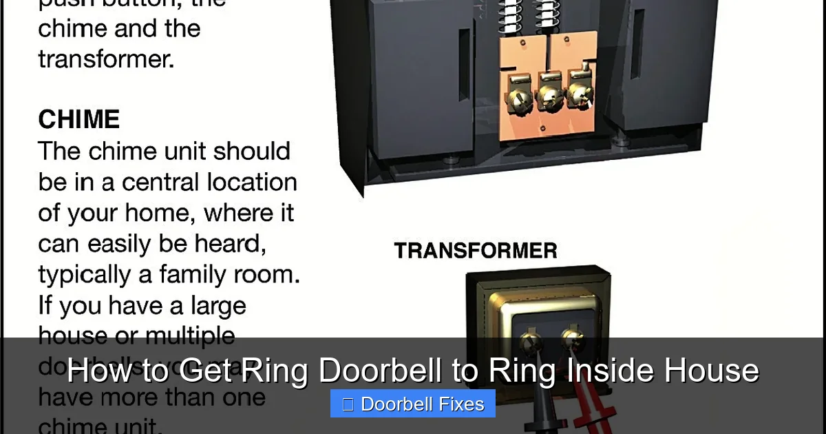 How to Get Ring Doorbell to Ring Inside House