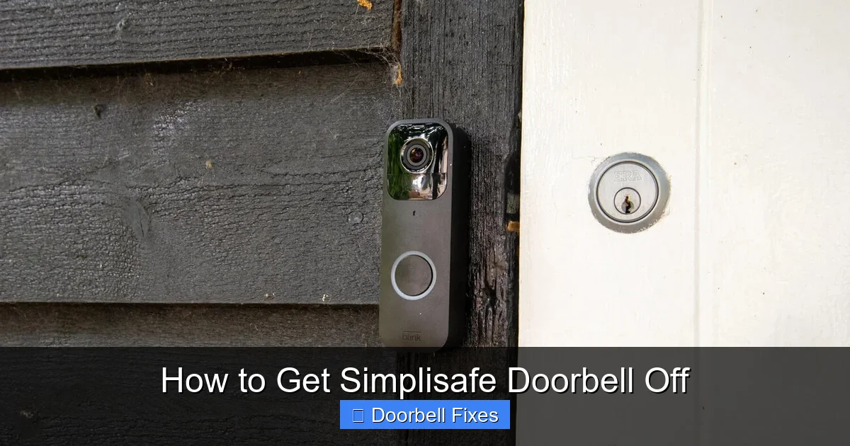 How to Get Simplisafe Doorbell Off