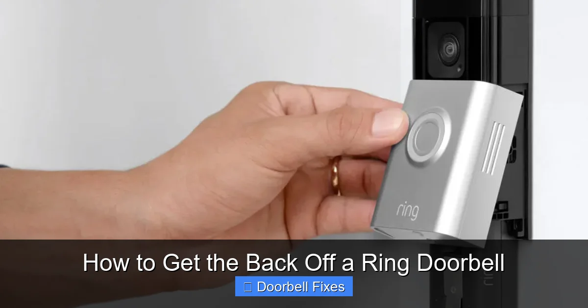 How to Get the Back Off a Ring Doorbell