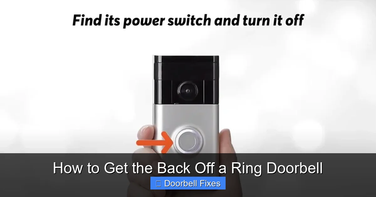 How to Get the Back Off a Ring Doorbell