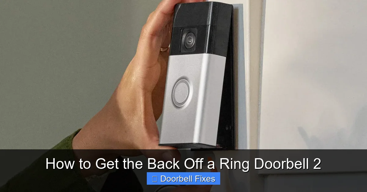 How to Get the Back Off a Ring Doorbell 2