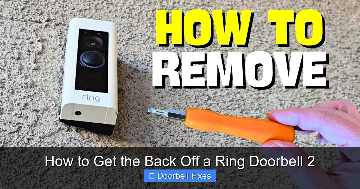 How to Get the Back Off a Ring Doorbell 2