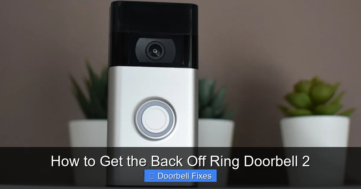 How to Get the Back Off Ring Doorbell 2