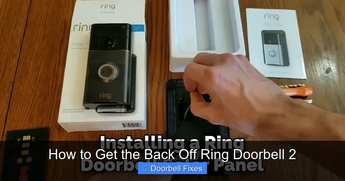 How to Get the Back Off Ring Doorbell 2