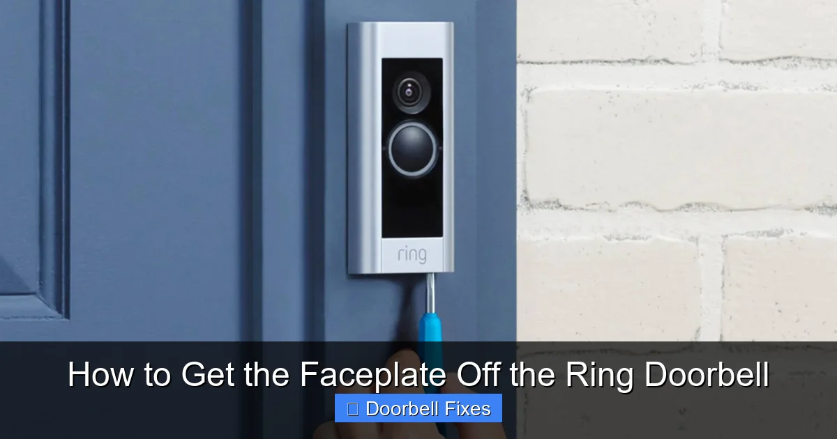 How to Get the Faceplate Off the Ring Doorbell