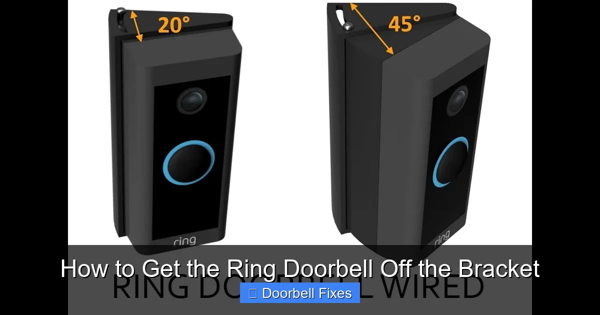 How to Get the Ring Doorbell Off the Bracket