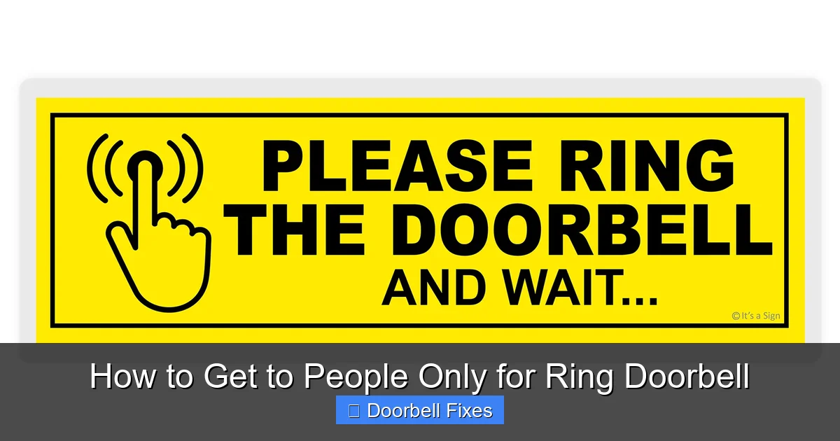 How to Get to People Only for Ring Doorbell