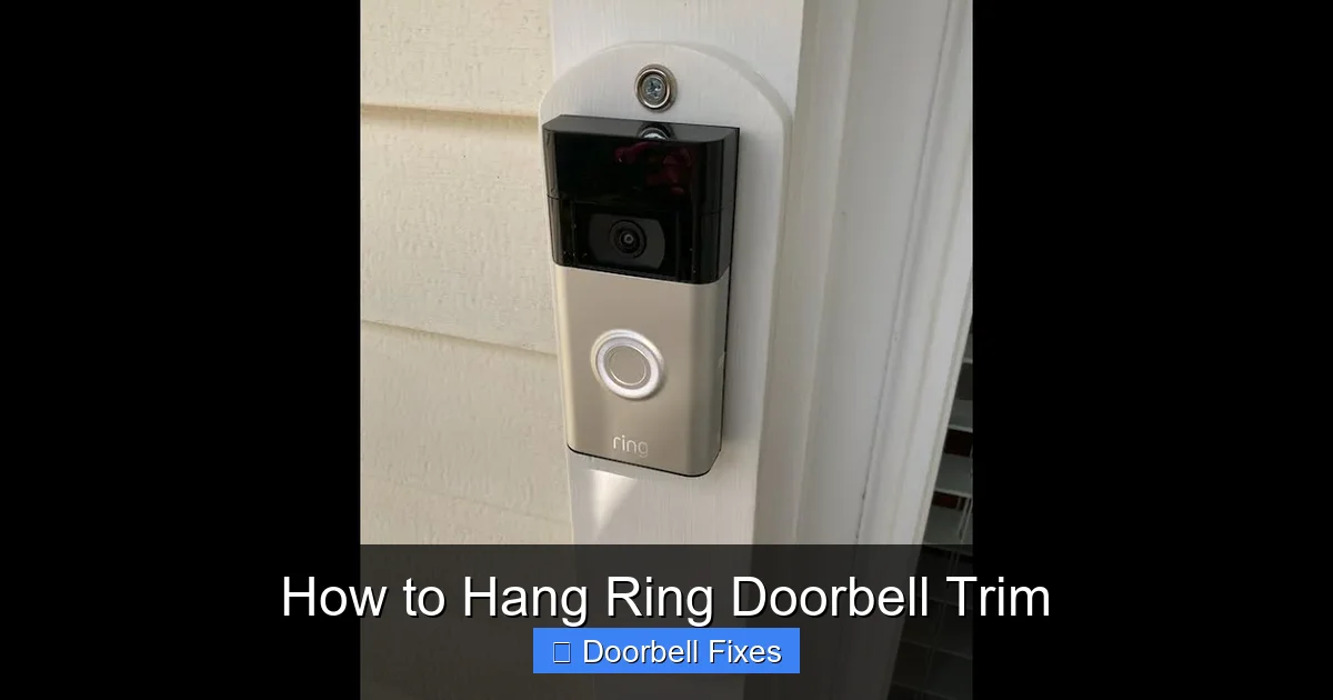 How to Hang Ring Doorbell Trim