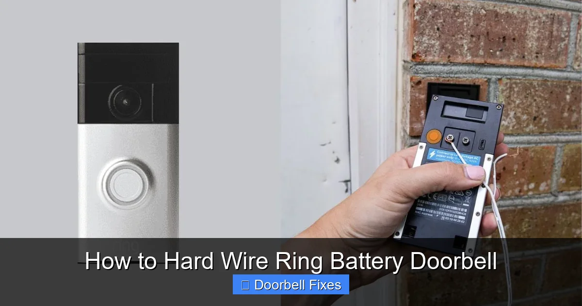 How to Hard Wire Ring Battery Doorbell