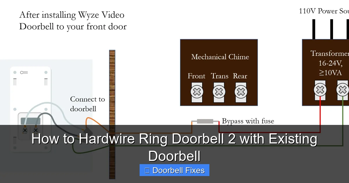 How to Hardwire Ring Doorbell 2 with Existing Doorbell