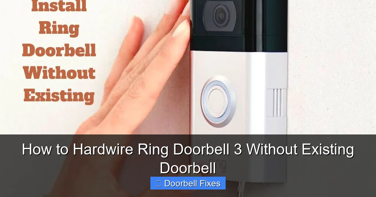 How to Hardwire Ring Doorbell 3 Without Existing Doorbell