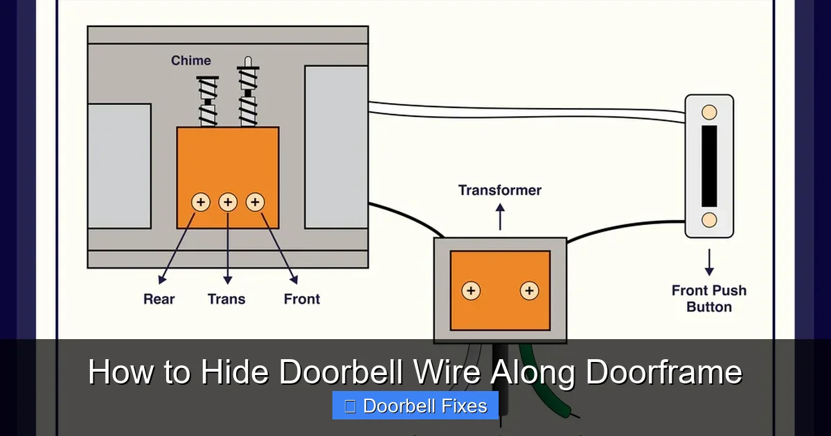 How to Hide Doorbell Wire Along Doorframe