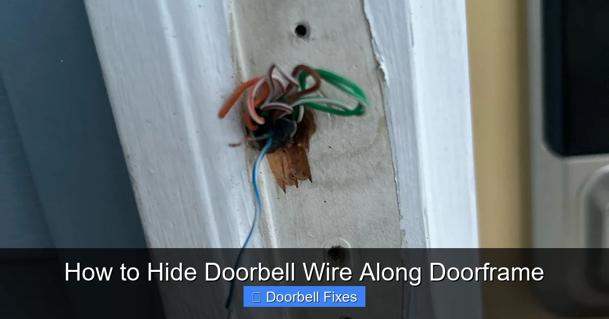 How to Hide Doorbell Wire Along Doorframe