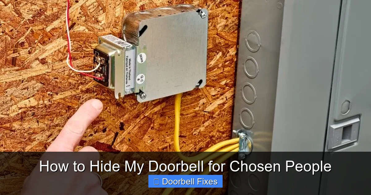 How to Hide My Doorbell for Chosen People
