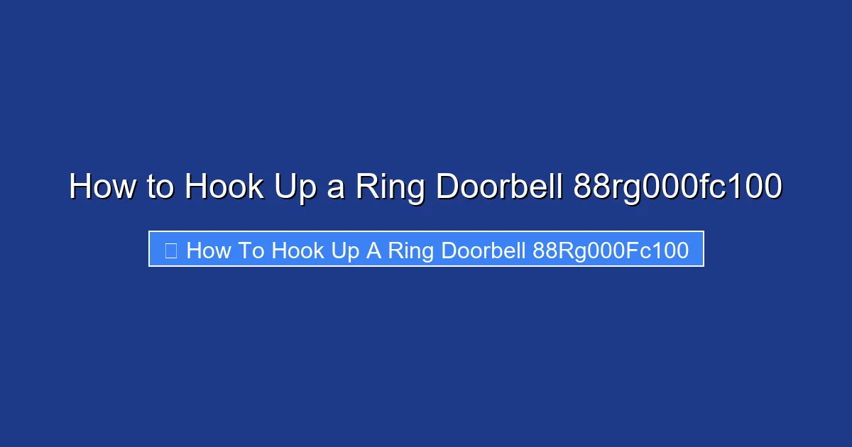 How to Hook Up a Ring Doorbell 88rg000fc100