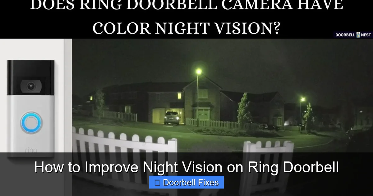 How to Improve Night Vision on Ring Doorbell