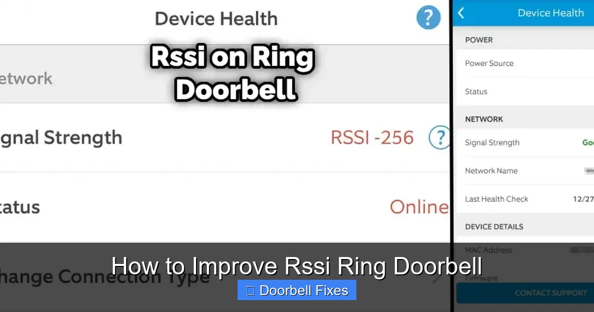 How to Improve Rssi Ring Doorbell