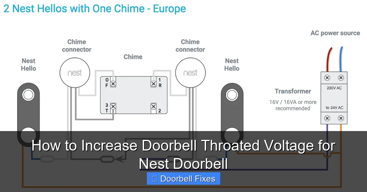How to Increase Doorbell Throated Voltage for Nest Doorbell